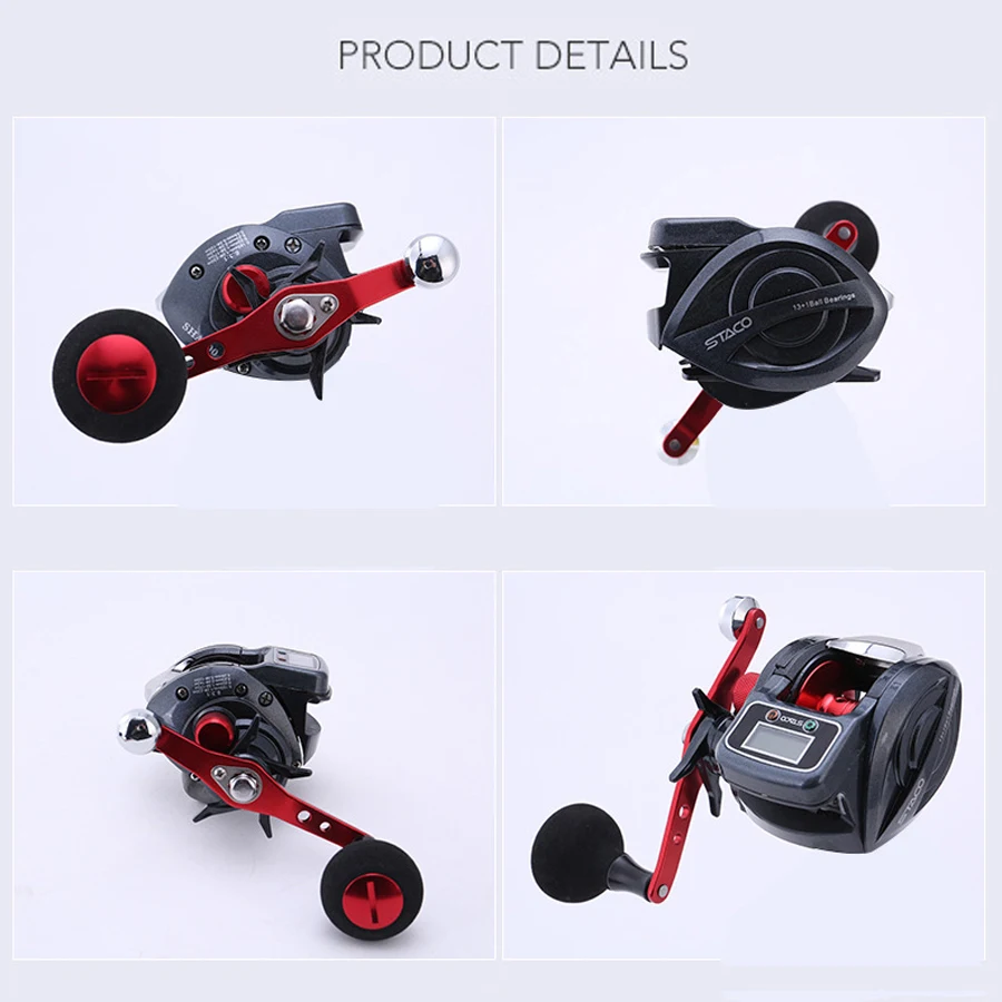 

6.3:1 13+1BB Fishing Reel Left / Right Hand Low Profile Line Counter Fishing Tackle Gear with Digital Display Carretilha Pesca