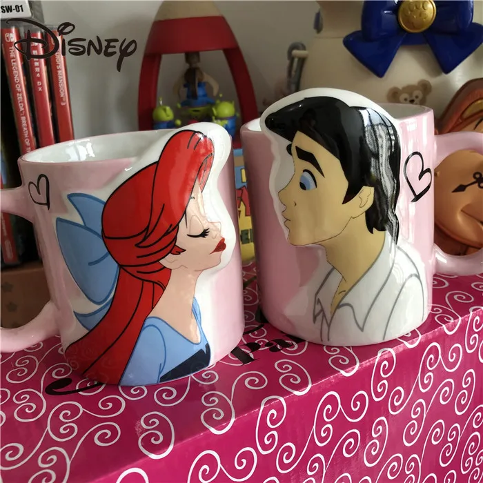 

Disney Maker, Mermaid, Princess, Beauty and Beast Ceramic Teacup Home Couple and Heat-Resistant Coffee Mugs ceramic mug