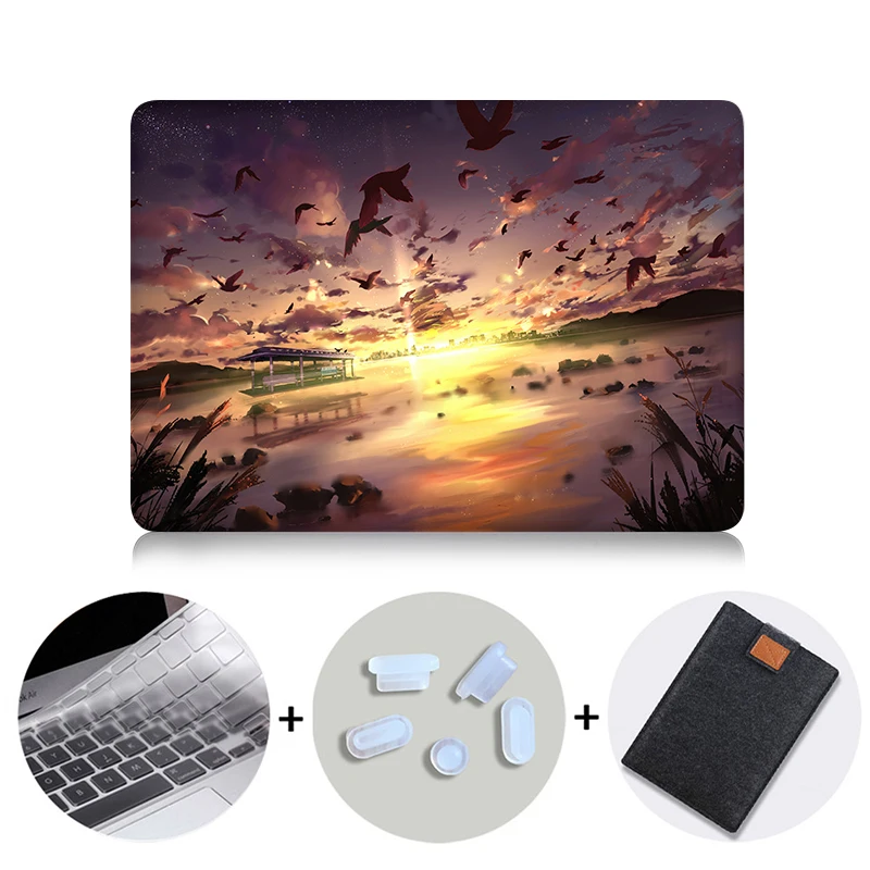 MTT чехол для ноутбука Macbook Air 11 13 дюймов чехол для Apple Mac book Pro retina 12 13,3 15 16 с сенсорной панелью A1706 A1989 A1932 - Цвет: MB06