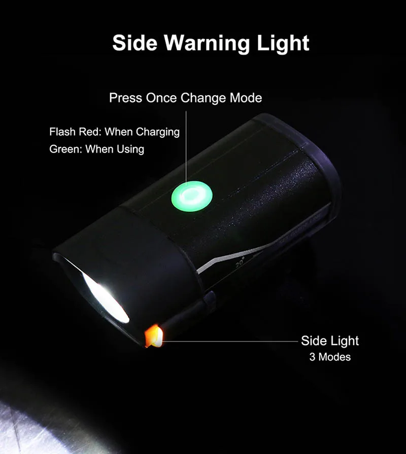 

NOZAKI New Bike Bicycle Light USB LED Rechargeable Set MTB HeadlightsTaillights Set of 600 Lumens USB High Brightness