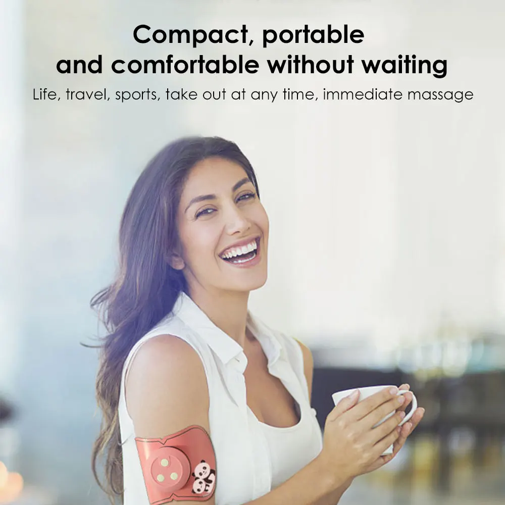 Умный импульсный портативный массажер мини Массажная наклейка для шейного