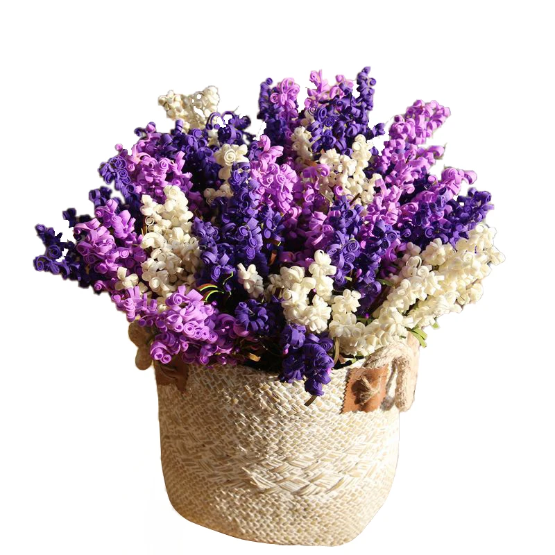 

Artificial Flowers Lavender Plant Nearly Natural Faux Silk Flowers for Weddings Crafting Kitchen Home Decor Bundle Fake Plants