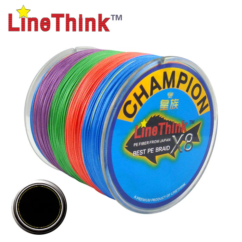 Фото 100 м 300 м 500 м GHAMPION LineThink брендовая X8 пряди лучшая многонитевая 100% PE плетеная рыболовная леска Бесплатная доставка №4