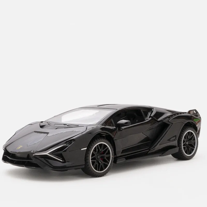 

1/32 Lambor SIAN FKP37 Supercar Model Toy Vehicle Alloy Die Cast Sound Light Pull Back Lifting Tail Sports Car Toys 061