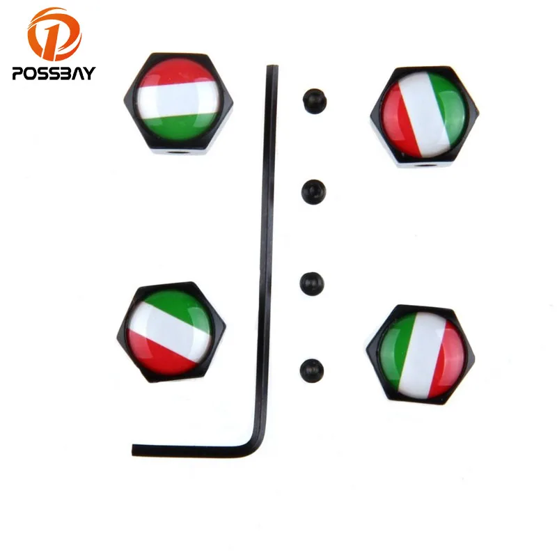 Универсальная крышка автомобильной шины POSSBAY с итальянским флагом герметичная