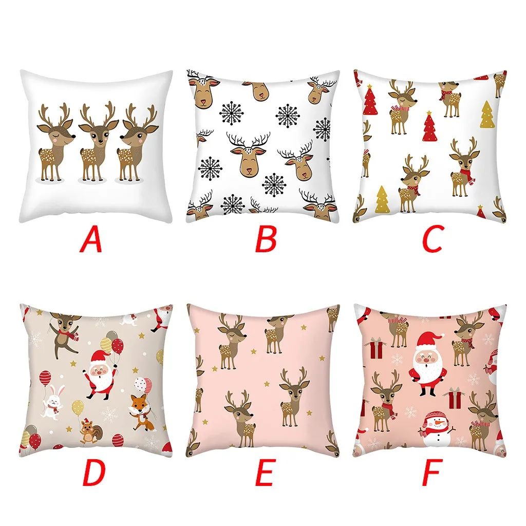 Наволочки с рождественскими узорами в скандинавском стиле милые декоративные