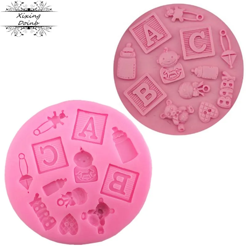 ABC baby shower products шоколадное Силиконовое мягкое украшение конфет инструменты для