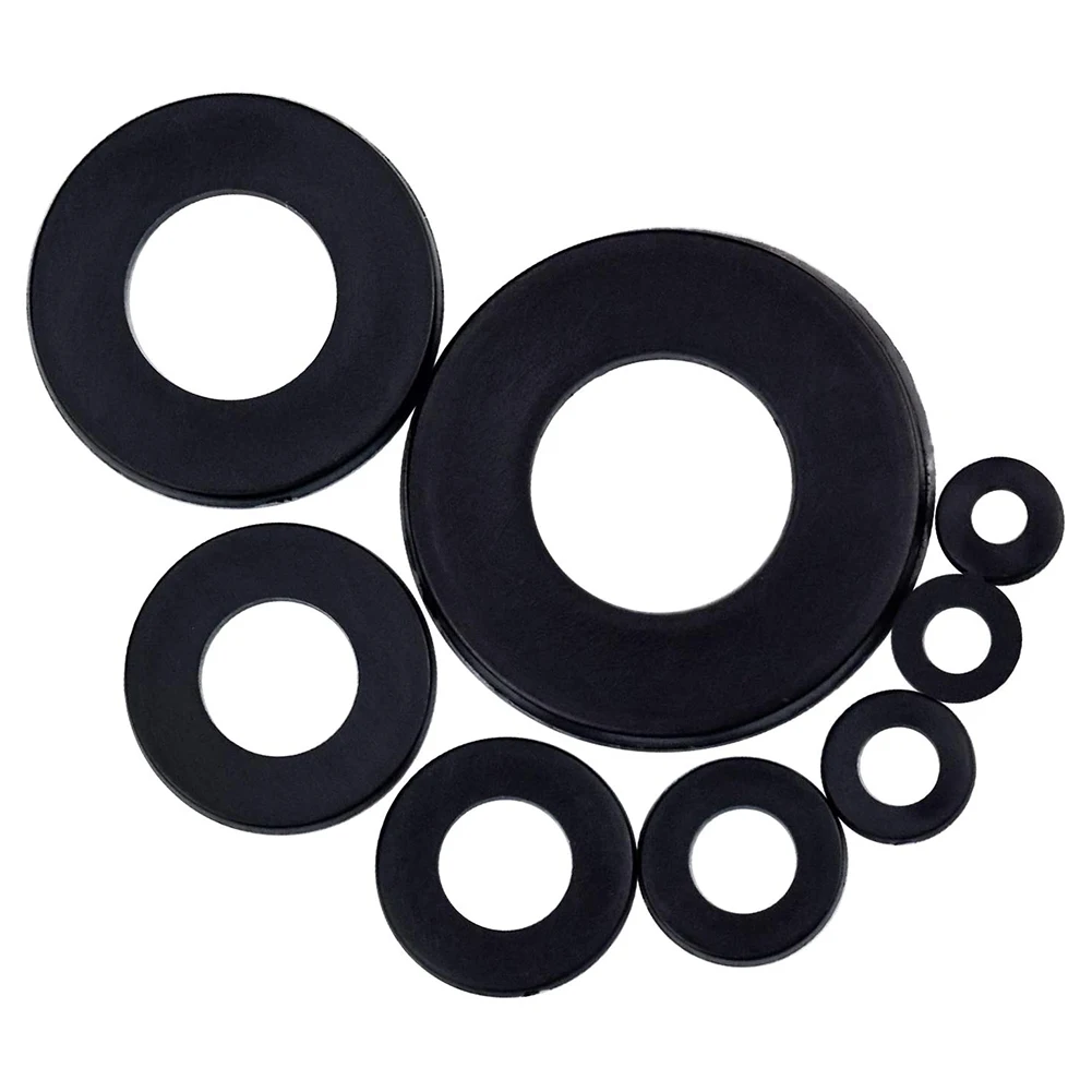

500 Pieces Plastic Washers Rubber Flat Washers Nylon Washers Corrosion-Free Washers for Industrial Fixings HE