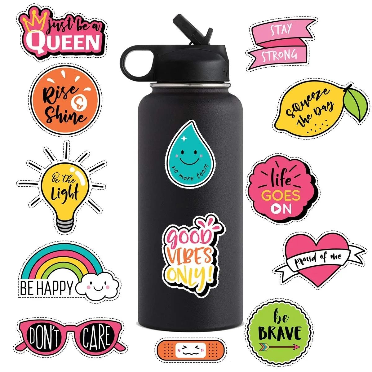 For Cute Stickers Hydro Flask Water Bottles Summer Vacation Laptop Sticker and Decals Teens Girls Women Feminists Kids 13PCS | Игрушки и