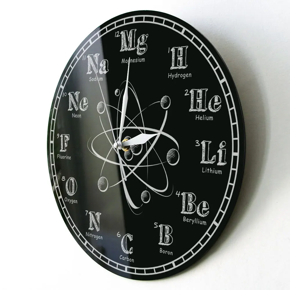 Настенные часы с химическими символами электронные настольные химия