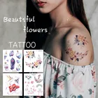 Водостойкая тату-наклейка красота красочные тату узоры цветок тату тело временные фальшивые татуировки стикер для женщин и детей