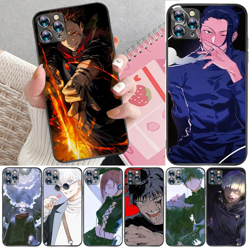 

Jujutsu Kaisen Sukuna Fushiguro Megumi Yuji Itadori Satoru Gojo Phone Case For iPhone 12 Pro Max SE 2020 Mini Back Cover Coque