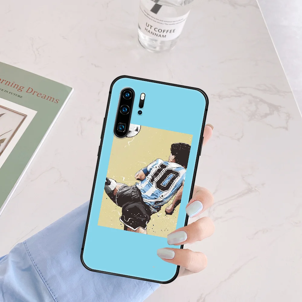 

Maradona Argentina Football Phone Case For Huawei P Mate 10 20 30 40 Pro Lite Smart 2019 2021 black Prime Trend Hoesjes Tpu Cell