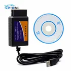 Автомобильный диагностический интерфейсный сканер ELM327 USB V1.5 OBD2, разъем ELM 327 в 1,5 OBDII, автомобильный диагностический инструмент, адаптер ELM327 OBD2