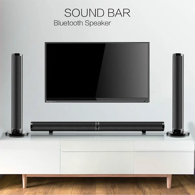 Съемный беспроводной bluetooth саундбар стереоколонка с поддержкой USB Оптический RCA