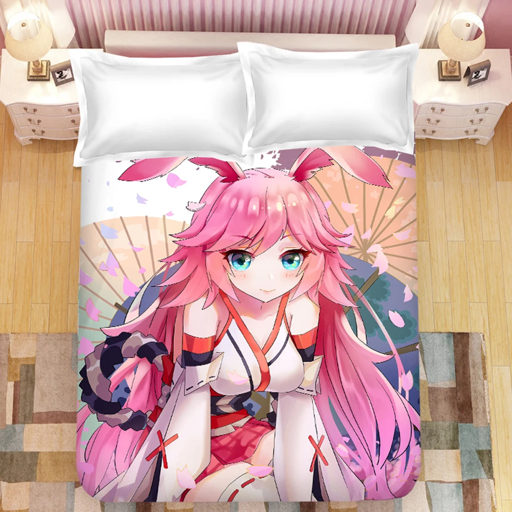 Постельное белье Yae Sakura с 3D принтом покрывало для детской комнаты (без