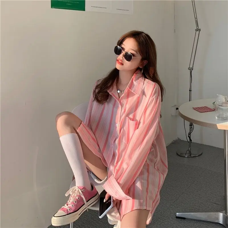 

Hstar Women Loose Long Sleeve Pocket Blouse Femlae