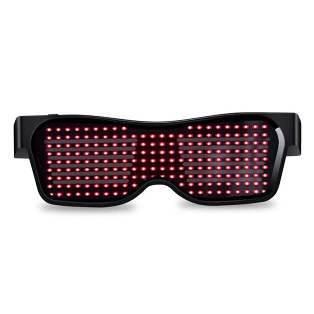 

Magic Bluetooth LED Party Glasses APP Control Luminous Glasses USB Charge DIY Edit Multi-lingual Quick Flash LED