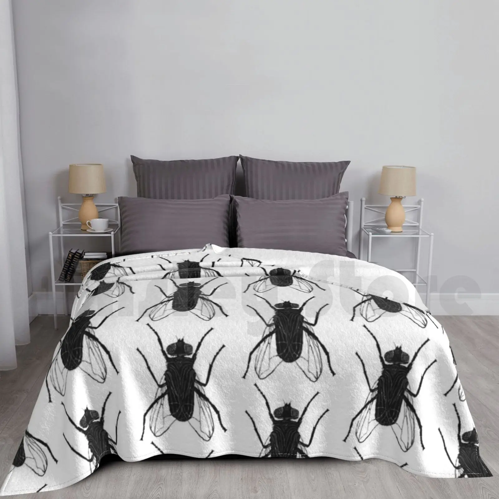 Одеяло I Am The Fly модное индивидуальное тату насекомых линокрой муха натуральные