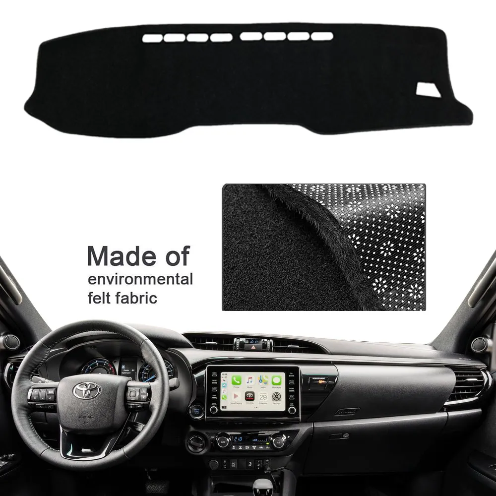 

Dashboard Rug Cover Dash Mat for Toyota Hilux AN120 AN130 2015~2021 Pad Cushion Sunshield Anti-slip Shading Car Accessories 2018