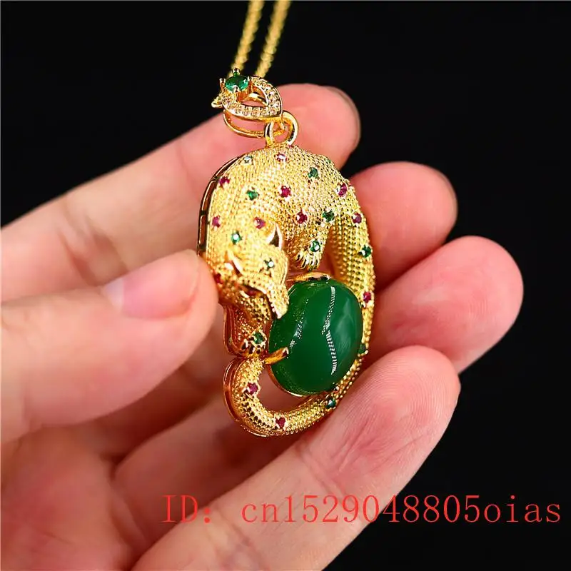 Нефритовая подвеска с леопардом натуральный амулет серебро 925 пробы китайская