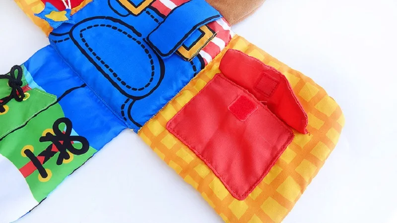 Игрушки Монтессори для раннего развития детей кролик медведь тканевая книга