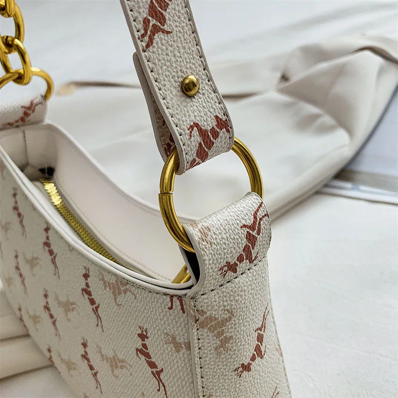 

Retro Women Baguette Bag 2020 Fashion Armpit Shoulder Bags Luxury Designer PU Leather Handbag Elegant Female Tote Package Purse