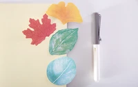 autumn leaf sticker notes cartoon n times notebook creative message book novelty gift item 4pcslot
