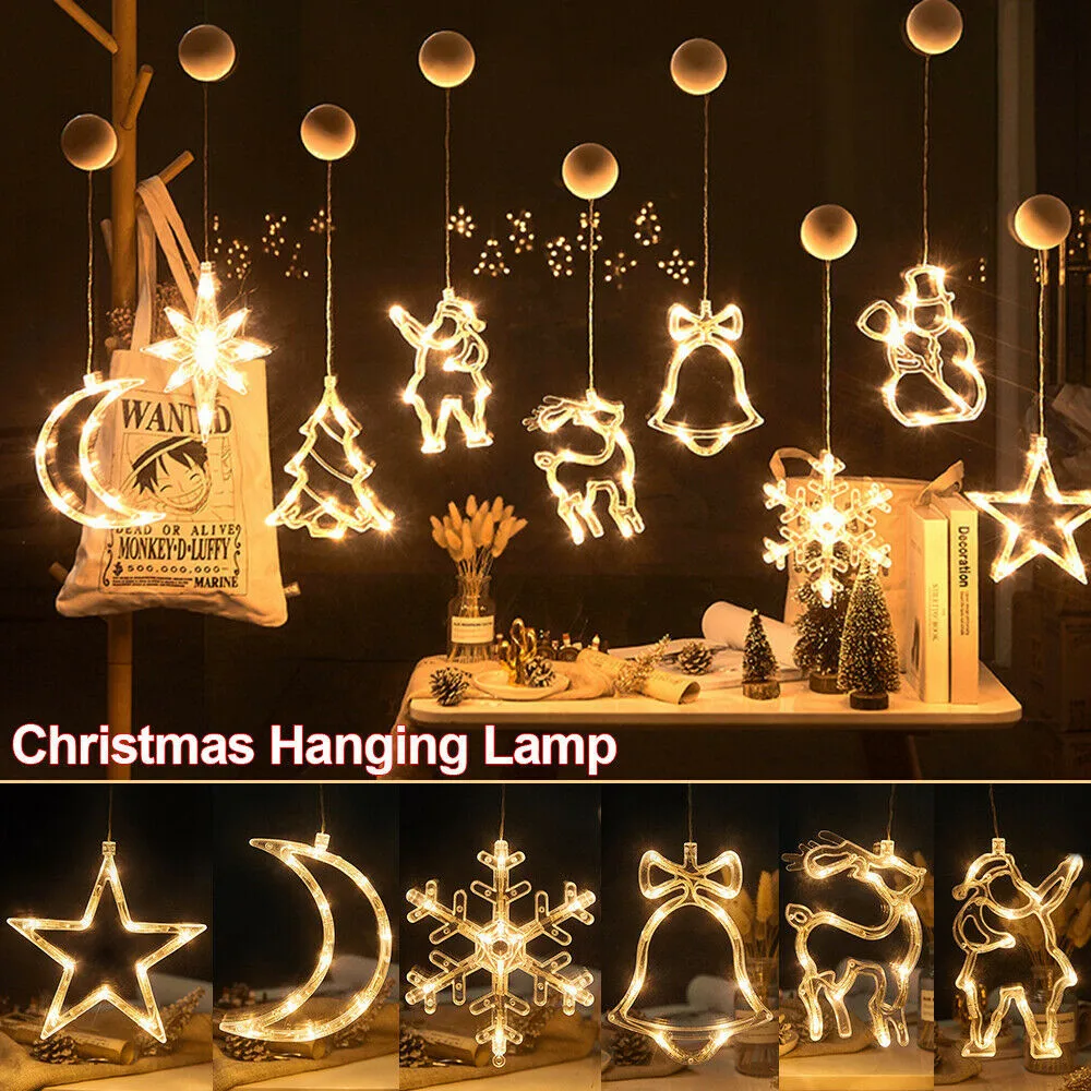 

Christmas Hanging LED Lights With Suction Cup Christmas Decorations For Home Xmas Tree Decoration Xmas Gifts Navidad New Year