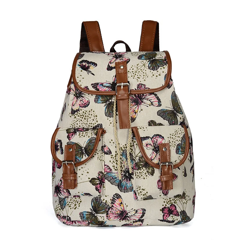 

Fashion 2021 New Woven Fabric Female Bagpack Women Backpack Bohemia Boho Ladies Drawstring Rucksack Girls School Bags