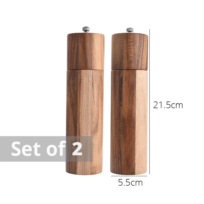

molinos manuales de sal marina y pimienta para condimentos, comida, cocina, servicio, Free shipping