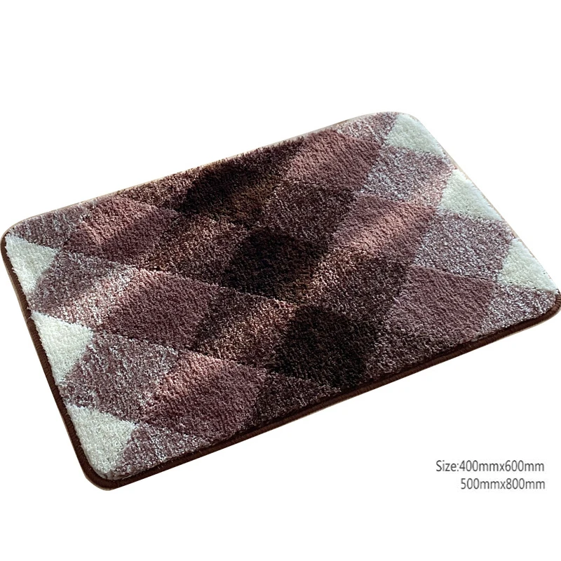 

Household Bathroom Mat New Thickened Non-slip Absorb Water Mat Modern Geometric Multipurpose Comfortable Soft Suede Foot Mats