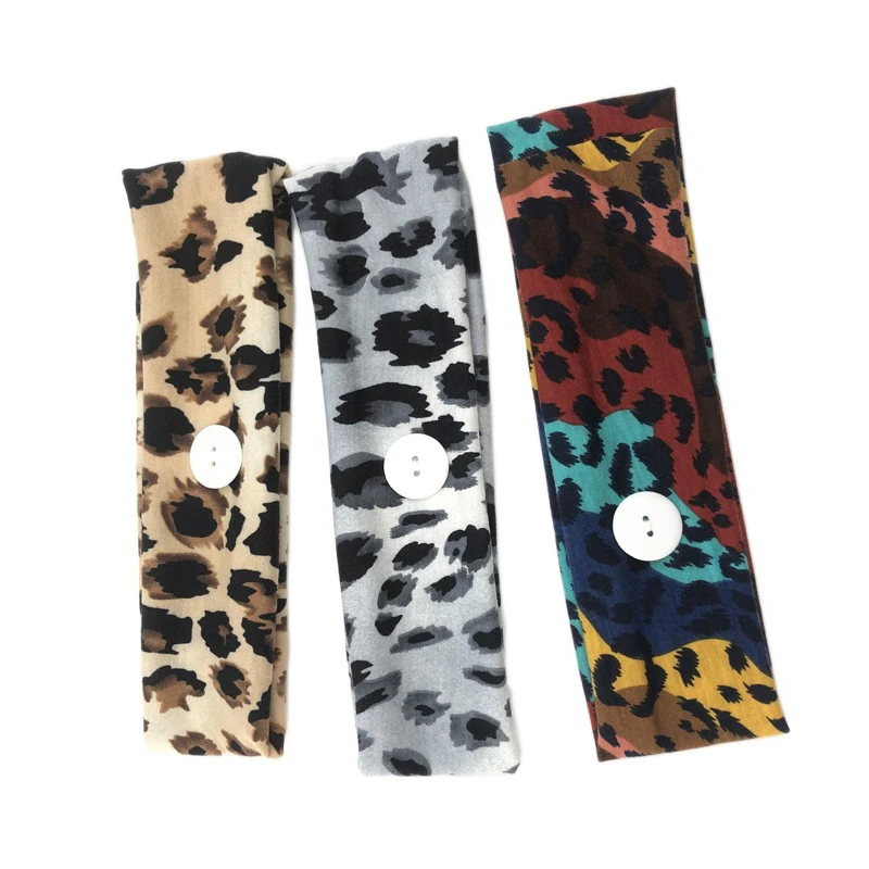 

Hair Band Matching Mask Headwear Unisex Leopard Print Fashion Accessories Sport Elasticity Clearance Women Makeup Headwrap