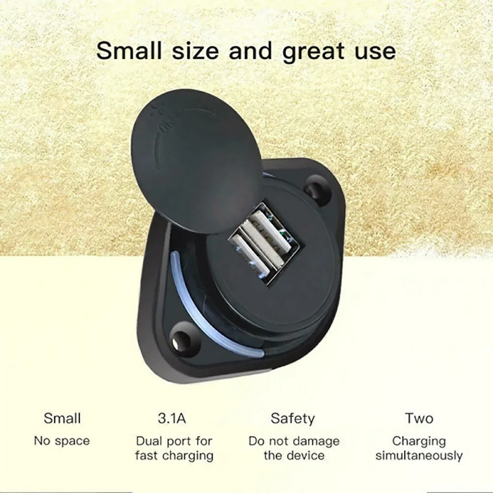 3 1a 12 24v slide lid car bus boat dual usb port charger power socket outlet for xiaomi samsung iphone 11 pro max free global shipping