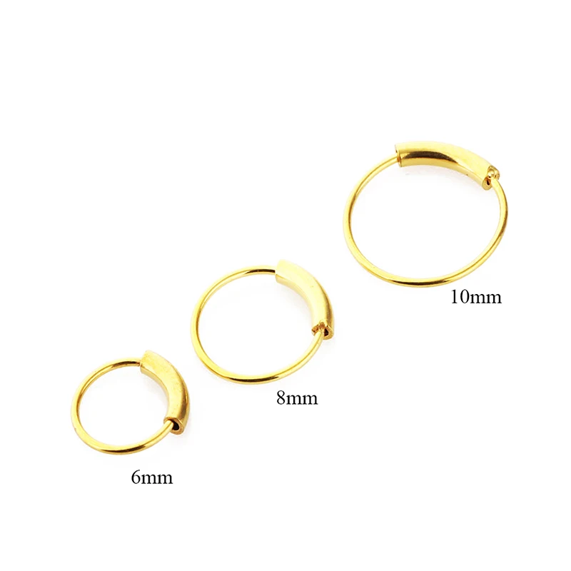 

Unisex Fashion Jewelry Ear Piercing New 1PC Surgical Steel Nose Ring Nose Lip Hoop Ear Cartilage Tragus Helix Lip Piercing Tool