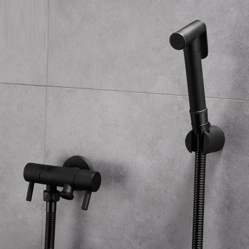 Ручной Туалет Биде Распылитель набор латунный ручной черный кран для ванной