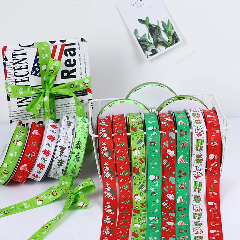 Мультяшная лента Рождественская декоративная шириной 2 5 см для упаковки