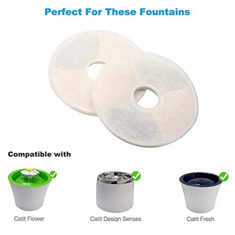 8 шт. угольные сменные фильтры для домашних животных фонтан концентрированная