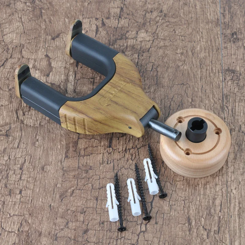 wand montieren gitarre aufhänger haken akustische gitarre halter keeper auto lock gitarre form massivholz basis für elektrische gitarre bass