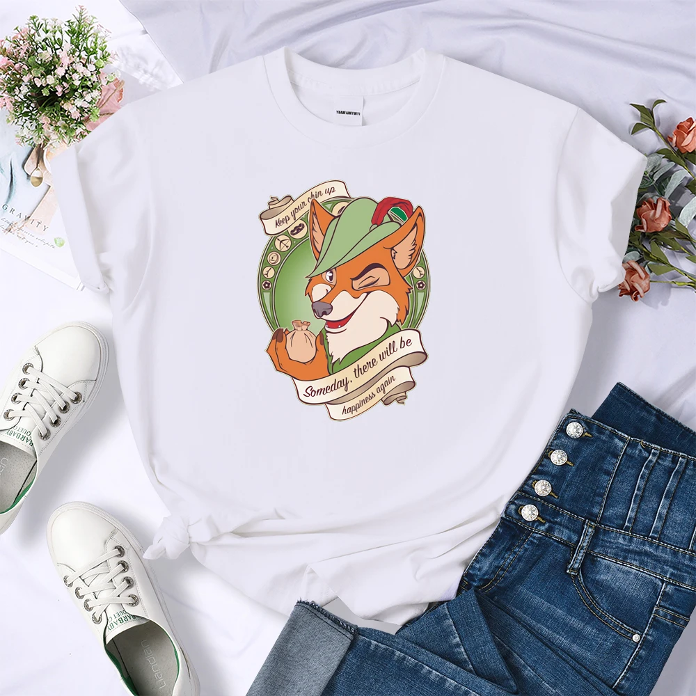 

Женская футболка с принтом Keep Your подбородка, летняя повседневная Универсальная футболка, ретро футболки с круглым вырезом для женщин