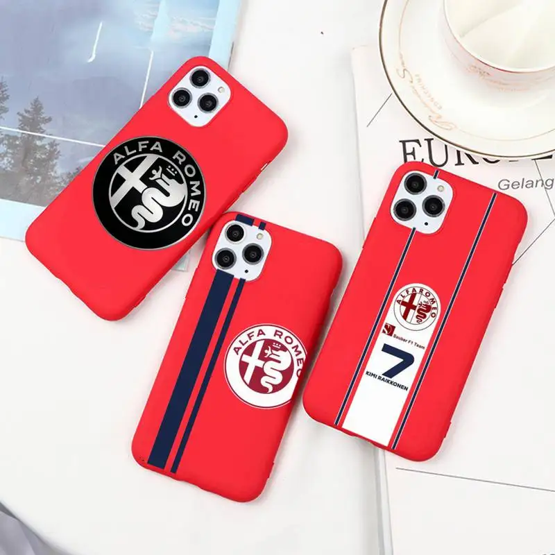 

Alfa Romeo Giulietta Italy Car Phone Case For Iphone 6 6s 7 8 Plus XR X XS XSmax 11 12 Pro Mini Max Candy Red Silicone Cover