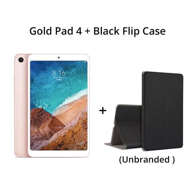 Xiaomi mi Pad 4 mi Pad 4 LTE wifi OTG " планшеты 32 Гб 64 Гб ПК Восьмиядерный процессор Snapdragon 660 6000 мАч 1920x1200 FHD 13 МП планшет Android - Комплект: Gold N Flip Case