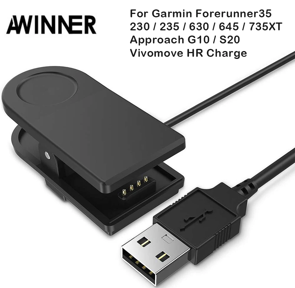 AWINNER зарядный кабель зажим для передачи данных зарядное устройство Garmin Forerunner 235 630