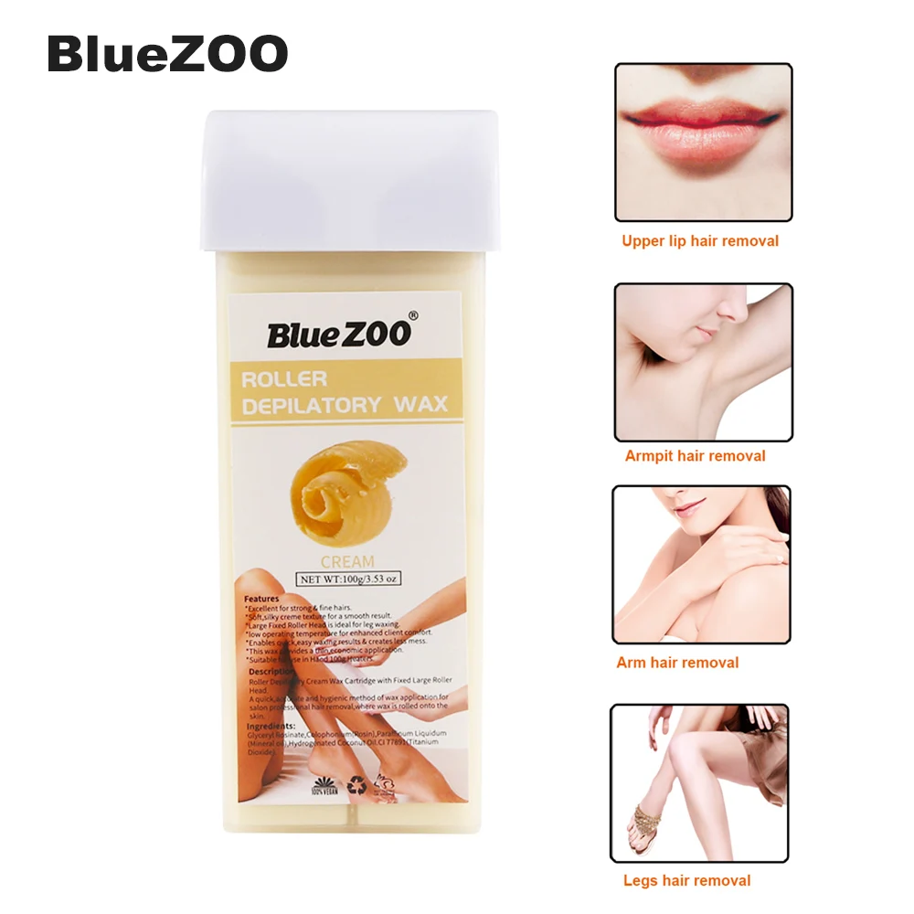 Blue ZOO, 100 г, роликовый эпиляционный воск, эпилятор для рук, ног, подмышек, тела, воск для удаления волос, несколько ароматов, инструменты для удаления волос