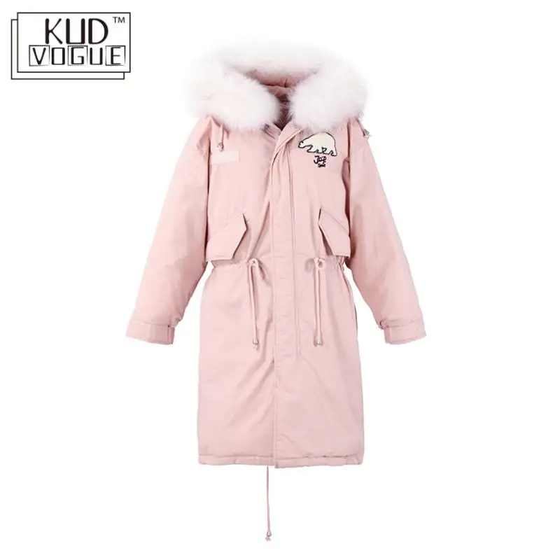 Корейская кавайная зимняя куртка розовое пальто милая школьная свободная одежда