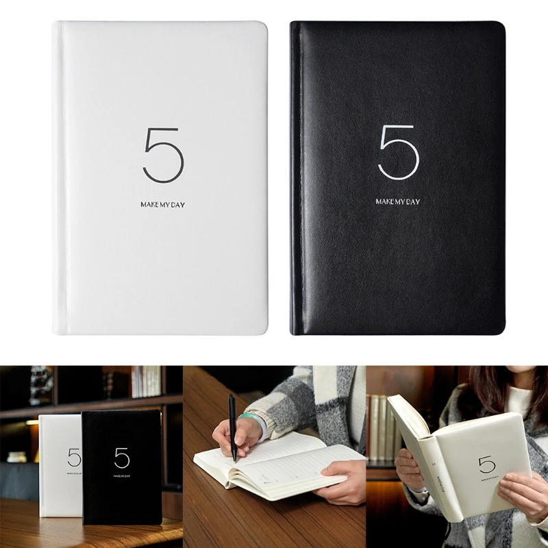 

416 Pages Super Thick Leather A5 Journal Notebook Schedule Daily Agenda Notepad