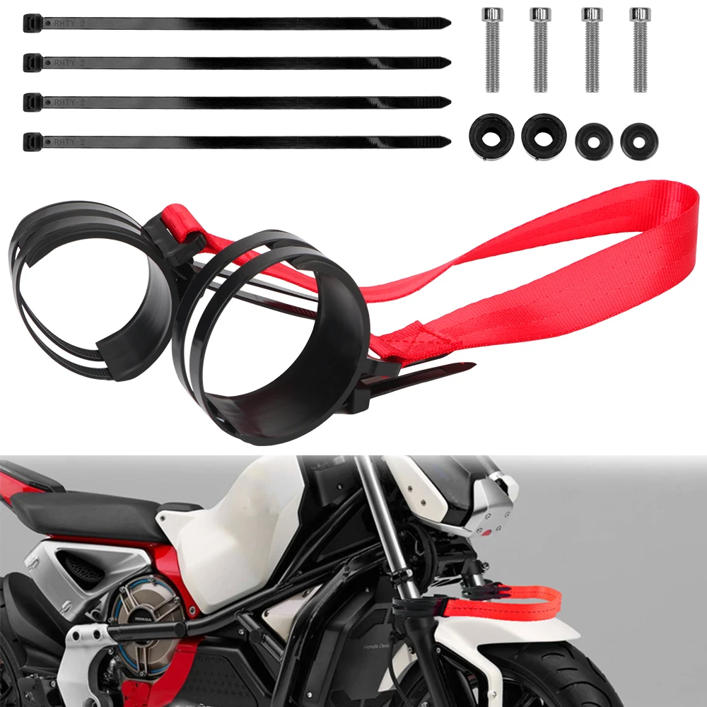 

Leashes Motorcycle Front Rear Holding Strap Seat Rescue Tear-Resistant Universal Adjustable Pull Sling Belt