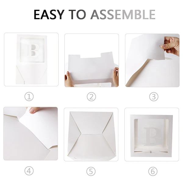 4 шт./компл. квадратные коробки для детских шаров прозрачная коробка декор дня