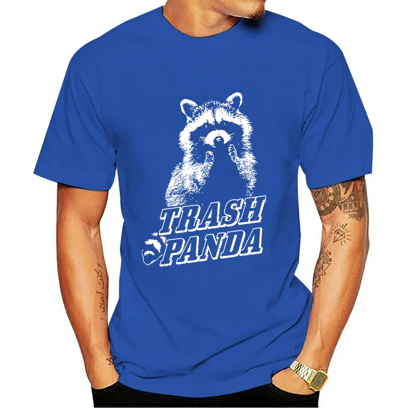 

2021 Summer Men's Short-Sleeved T Shirt TRASH PANDA Printing Trend Men's And Women's Short-Sleeved T Shirt