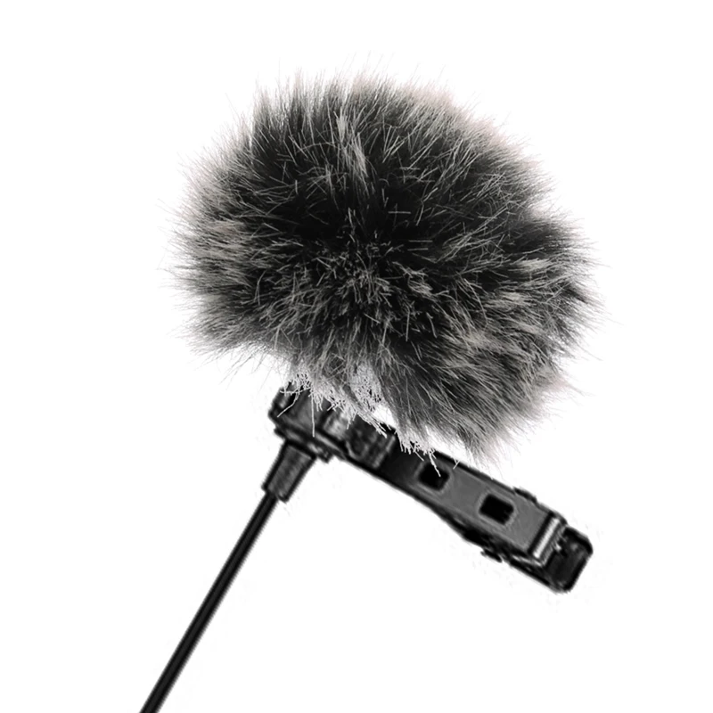 2020NEW Universal Lavalier Microphone Furry Windscreen Fur Windshield Wind Muff Soft For SONY RODE xiaomi Lapel Mic 5mm | Электроника